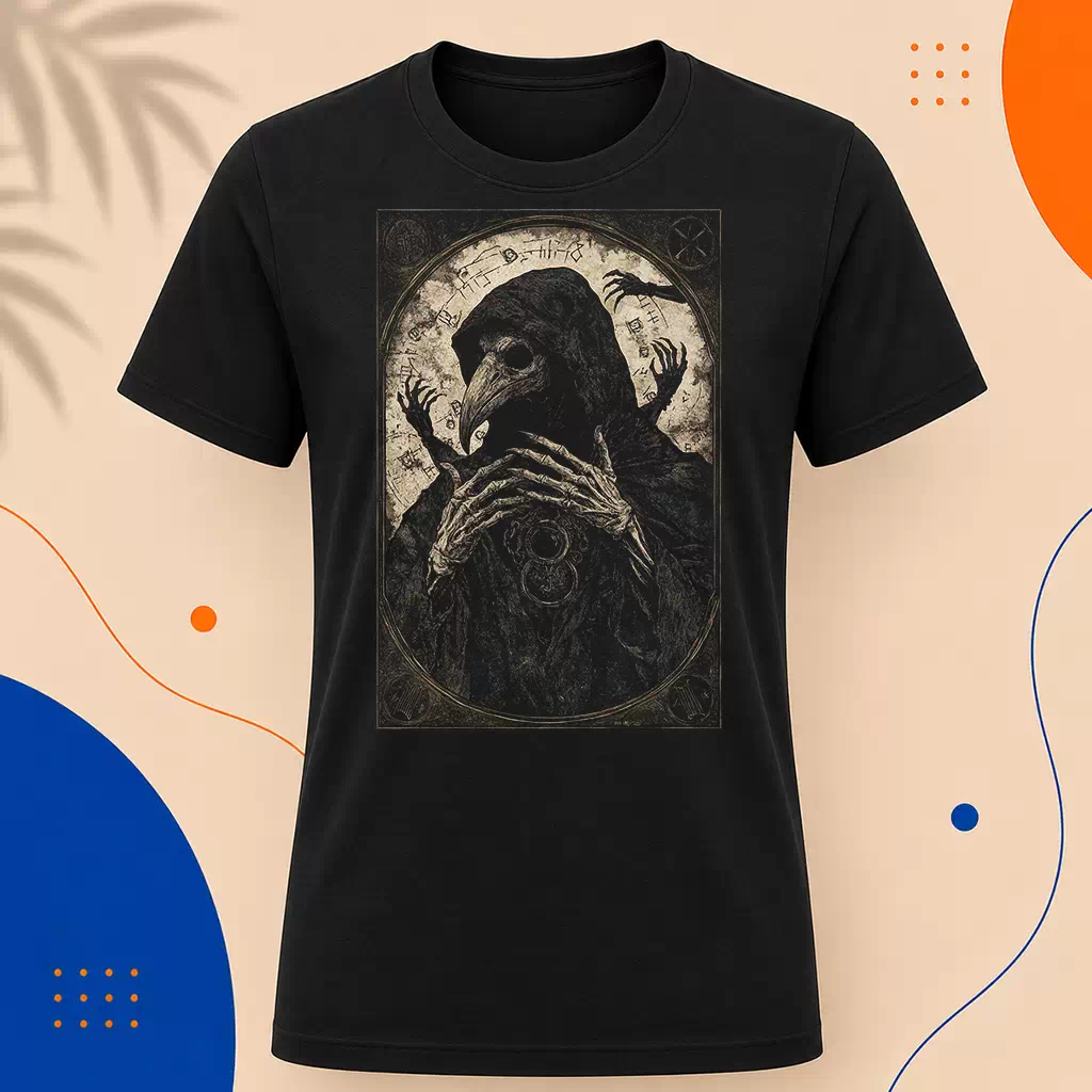 Pánské tričko - Havraní Ochránce – Plague Doctor - Morový Doktor
